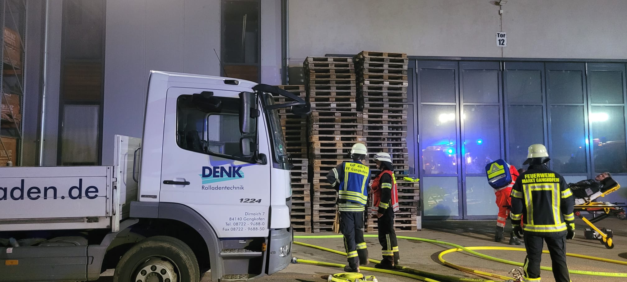 Übung Brand Produktionshalle