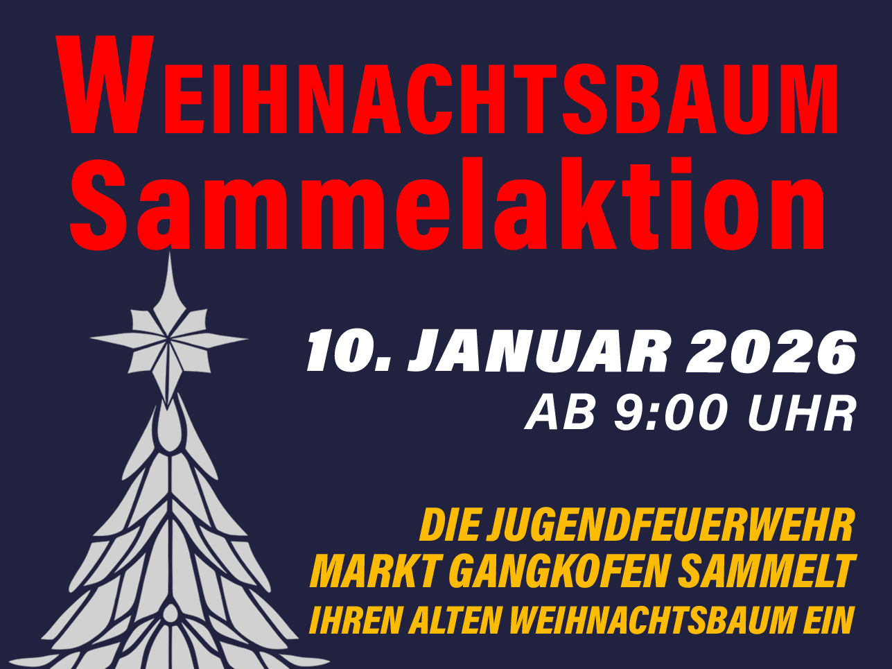 Weihnachtsbaum Sammelaktion